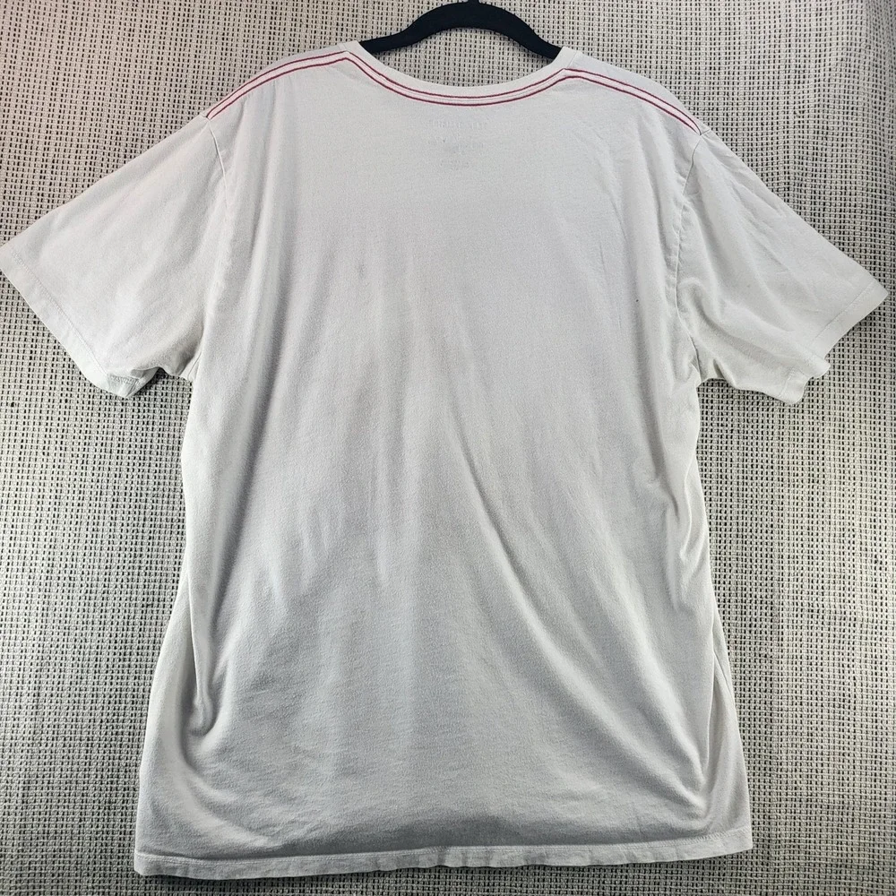 True Religion‎ Shirt Mens 2XL White Red Horseshoe Logo Graphic Tee Cotton
